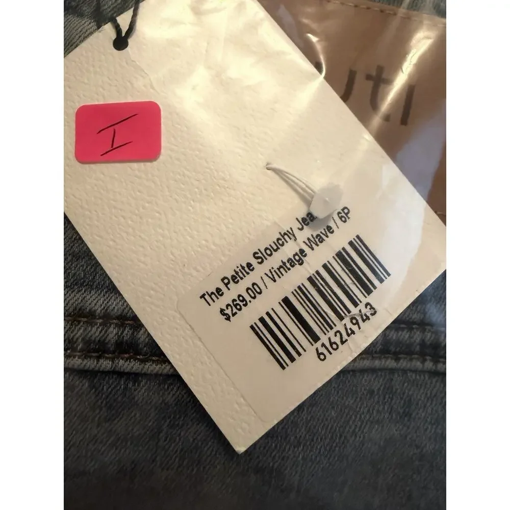 NWT Ruti Denim The Slouchy Jean 2.0 •6P• Wide Barrel Leg Taper Vintage Wave $269